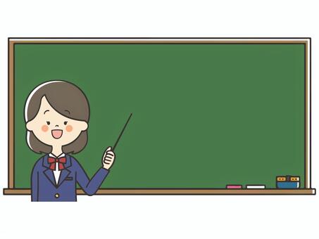 発表する女子学生 女の子,高校生,中学生,説明,教える,解説,プレゼン,発表,ポイント,注目のイラスト素材