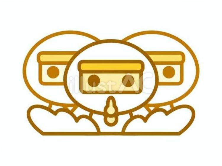 分身の術を使う忍者　白 忍者,忍術,人物のイラスト素材