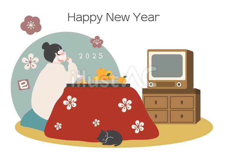 ２０２５年の年賀状 年賀状,２０２５年,令和7年のイラスト素材