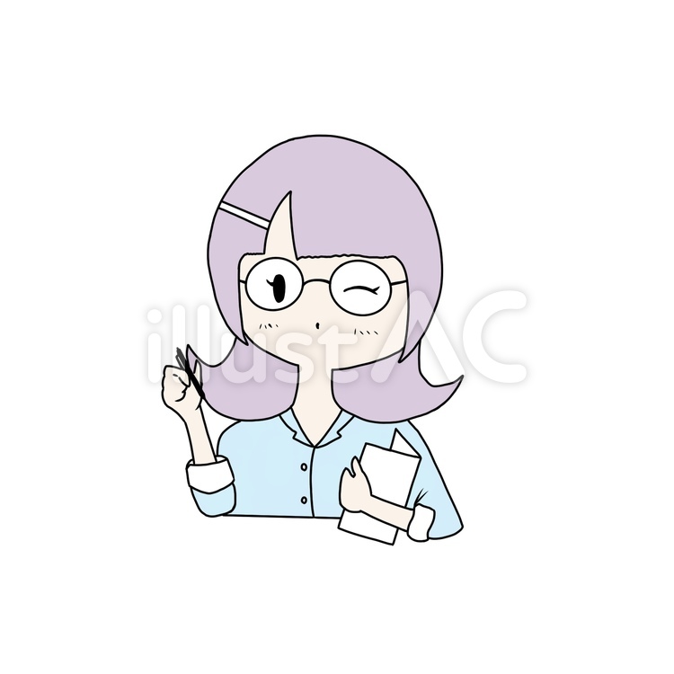 OL ol,青,ブルーのイラスト素材