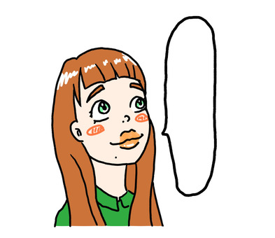 女の子の吹き出し。その4