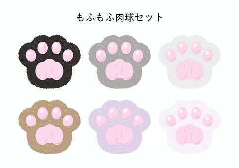 もふもふ肉球セット もふもふ,肉球,セット,猫,ぬいぐるみ,かわいい,ファンシー,ゆめかわのイラスト素材