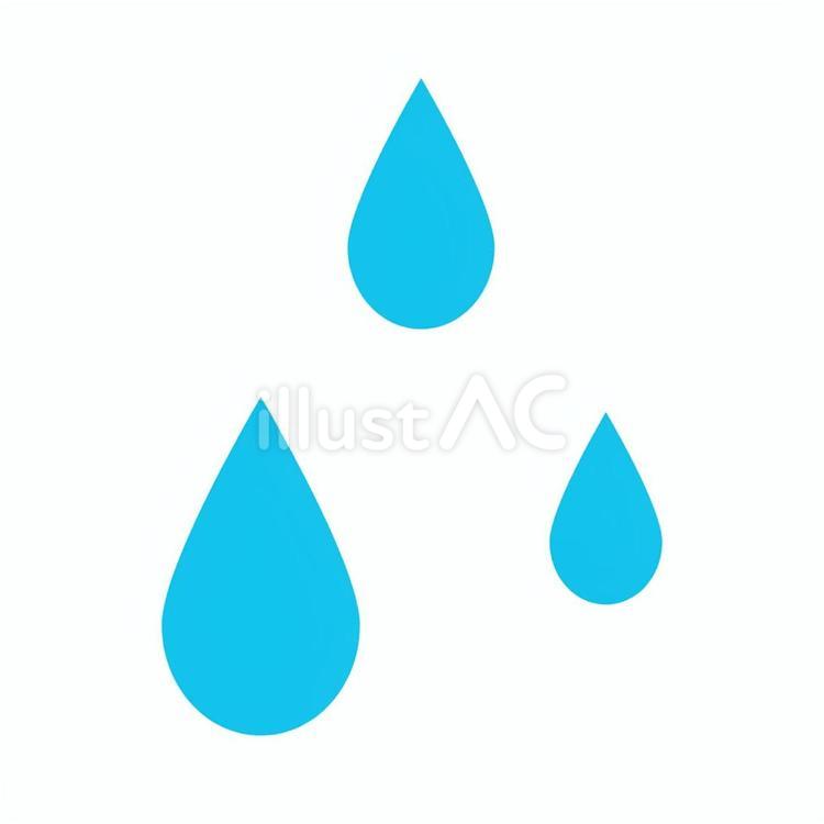 しずく_3つ しずく,雨,梅雨のイラスト素材