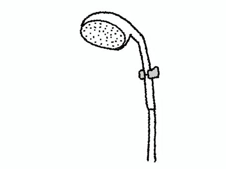 シャワー シャワー,ノズル,風呂,pop調,手描き,挿絵,ワンポイント,素材,商用可,無料のイラスト素材