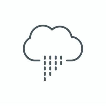 Rain icon, weather, cloud, rain, JPG, PNG and AI