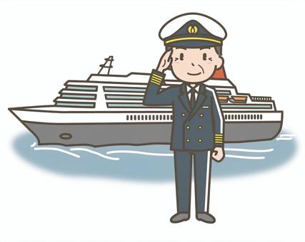 職業 旅客 004 船長,航海士,客船,仕事,働く,職業,旅客,旅客船,クルーズ,航海のイラスト素材