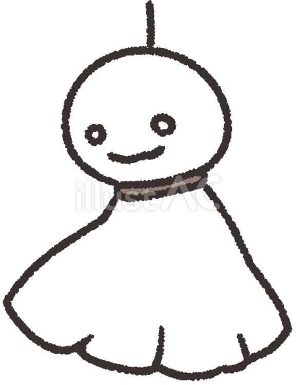 てるてるぼうず１ てるてる坊主,風習,人形のイラスト素材