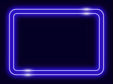ネオン二重線フレーム背景 青 ネオン,フレーム,背景,紺,青,クール,スタイリッシュ,シンプル,線,枠のイラスト素材