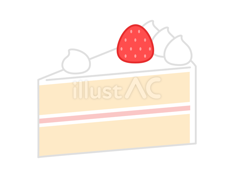 いちごのショートケーキ ショートケーキ,いちごショート,ケーキのイラスト素材