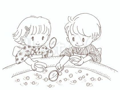 スーパーボールすくい線画