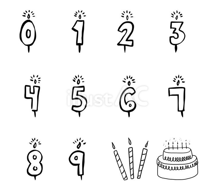 誕生日 キャンドル,誕生日,数字のイラスト素材