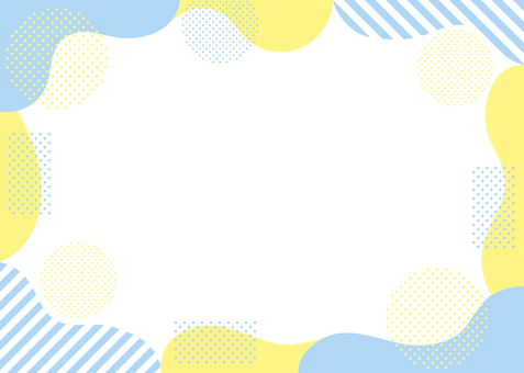 流体シェイプの背景17_B フレーム,ポップ,背景,幾何学,メンフィス,流体シェイプ,かわいい,ドット,シンプル,おしゃれのイラスト素材