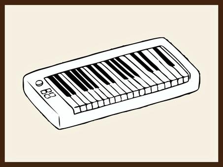 キーボード リアル イラスト キーボード リアル イラスト キーボード,リアル,手描き,楽器,電子ピアノ,ピアノ,演奏,音楽のイラスト素材