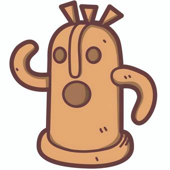 はにわ　かわいいデフォルメイラスト はにわ,出土品,土偶,文化,歴史,古墳,土器,素焼き,儀式,日本のイラスト素材