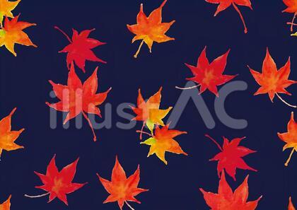 《水彩風》紅葉背景2