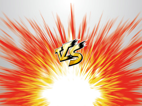 ゲームVS対決素材 爆発,炎,火,グラデーション,枠,オシャレ,テンプレート,ポップ,広告,デザインのイラスト素材