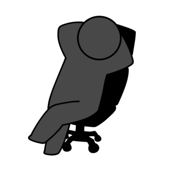 椅子に座ってる人シルエット シルエット,人物,椅子,黒色,影,シンプルのイラスト素材