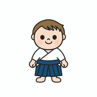 武道系の習い事がしたい袴姿の男の子3 袴,武道,道着,合気道,弓道,剣道,居相,部活,クラブ活動,部活動紹介のイラスト素材