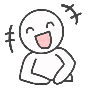 大笑いする人物のイラスト 人物,笑う,爆笑,笑顔,楽しい,喜ぶ,面白い,表情,感情,朗らかのイラスト素材