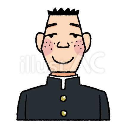 学生服の青年