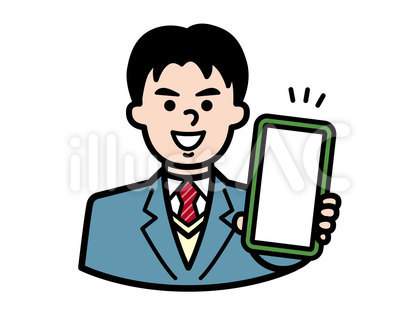 男子生徒(ブレザー・スマホを見せる)