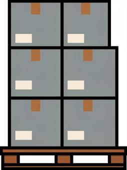 グレーの段ボールのパレットです。 グレーの段ボールのパレットです。 段ボール,パレット,シンプル,箱,積載,荷物,物流,倉庫,工場,運搬のイラスト素材