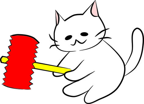 Nyanko and Pico Pico Hammer, cat, nyanko, cat, JPG and PNG