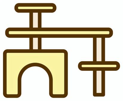 キャットタワー キャットタワー,おもちゃ,ペット用品,物,シンプル,かわいい,イラスト,素材のイラスト素材