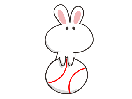 Illustration, rabbit, animal, ball, 