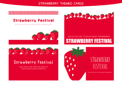 Illustration, strawberry, red, simple, 