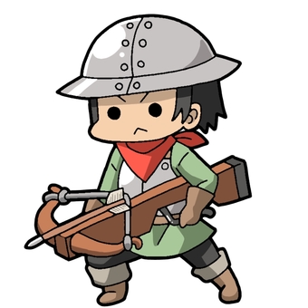 弓兵 弓兵,兵士,人物,クロスボウ,鎧,矢のイラスト素材
