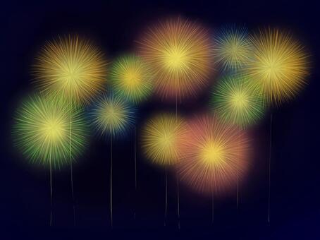 Illustration, fireworks, fireworks display, summer festival, JPG