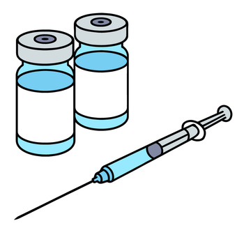 注射器とワクチン 注射器,ワクチン,医療,予防接種,薬,健康,病気,治療,看護,感染のイラスト素材
