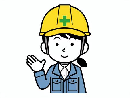 A female site supervisor giving a tour, JPG, PNG and AI A female site supervisor giving a tour, female, site supervision, simple, JPG, PNG and AI