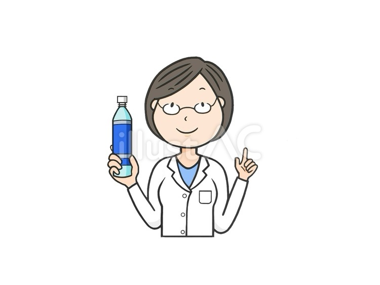 熱中症対策で水分補給を進める薬剤師 薬剤師,熱中症,対策のイラスト素材