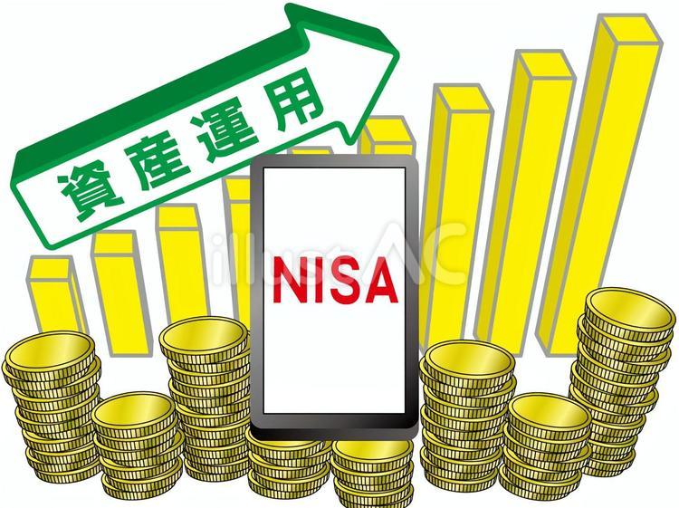 NISA投資_スマホ_CS3 資産運用,棒グラフ,上昇のイラスト素材