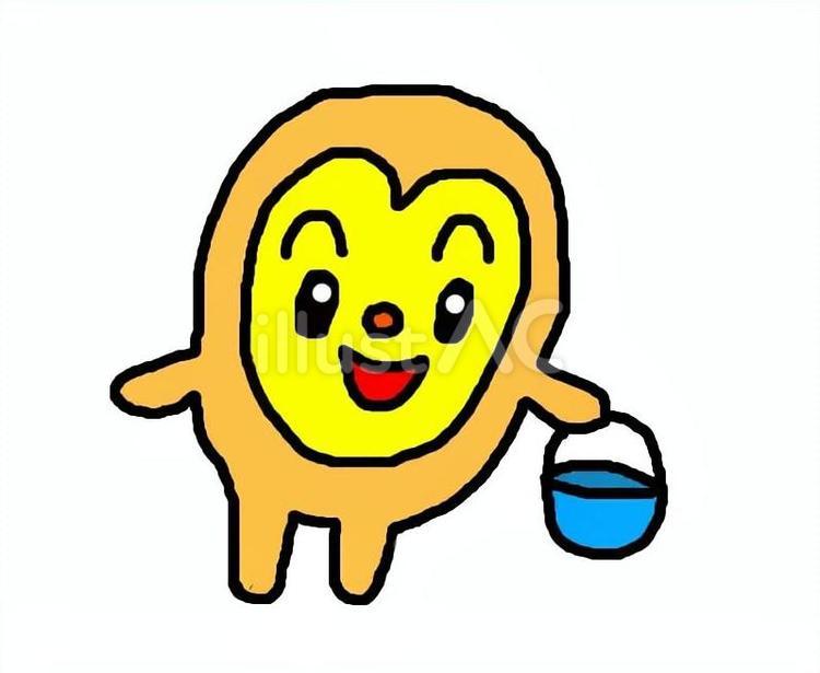 おつかいに出かける謎の生き物 おつかい,謎,へんてこのイラスト素材
