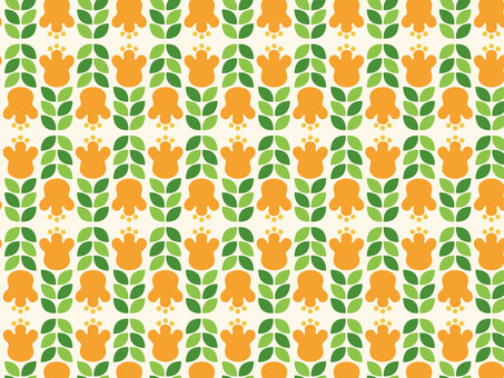 レトロ花柄壁紙10