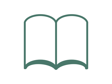 シンプルな本のアイコン(緑) 本,教科書,参考書,勉強,読む,学ぶ,学習,冊子,雑誌,読書のイラスト素材