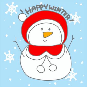 クリスマス 雪だるま 手書き