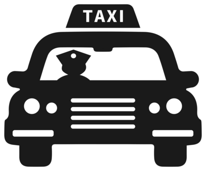 タクシーのアイコン 黒 タクシー,車,乗り物,ハイヤー,taxi,交通,正面,自動車,交通手段,観光のイラスト素材