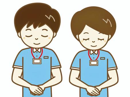 コーチ　いらっしゃいませ1 トレーニング,コーチ,インストラクター,ジム,スポーツジム,フィットネス,体操,運動,健康,スタッフのイラスト素材