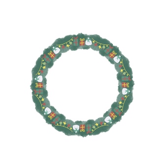 まるフレーム まるフレーム 丸,手描き,装飾,クリスマス,フレーム,リース,プレゼント,冬,12月のイラスト素材