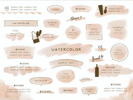 Light brown watercolor frame material, JPG, PNG and AI Light brown watercolor frame material, ألوان مائية, خلفية, أسمر, JPG, PNG and AI