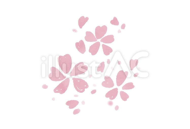 桜の水彩画風イラスト 桜,水彩,水彩画のイラスト素材