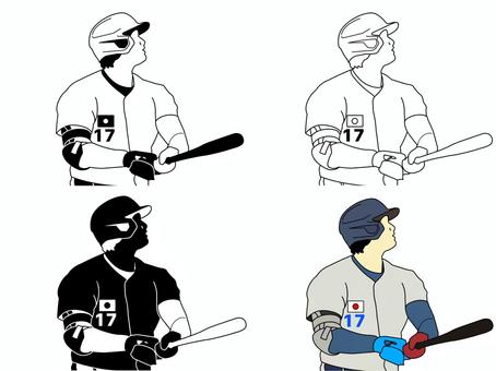 ワールドベースボール ワールドベースボール,世界,野球,セット,スポーツ,球技,ベースボール,人,人物,選手のイラスト素材