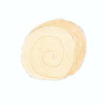パステルタッチのロールケーキ パステルタッチのロールケーキ パステル調,柔らかい,ロールケーキのイラスト素材