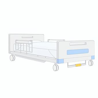 病院のベッド ベッド,病院,医療機器,医療,福祉,介護,看護,メディカル,介護用ベッド,布団のイラスト素材