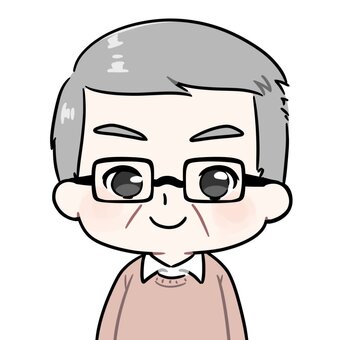 おじさんのアイコン アイコン,おじさん,年配,私服,メガネ,男性,父親,叔父,おじいちゃん,上半身のイラスト素材
