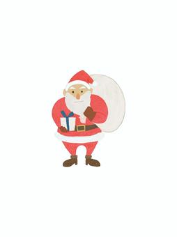 サンタクロースのイラスト サンタクロースのイラスト サンタクロース,プレゼント,クリスマス,シンプル,挿絵,素材,png,jpg,イラストのイラスト素材